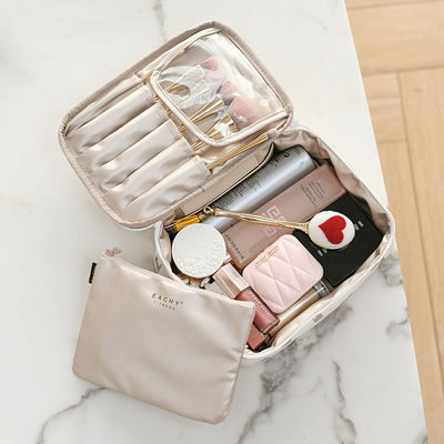 Túi đựng đồ vệ sinh không thấm nước Polyester màu tinh khiết cho du lịch