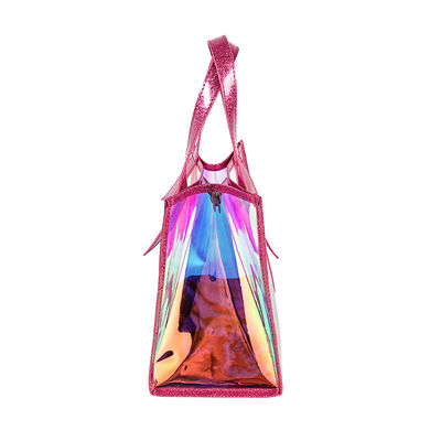 Túi tote TPU Holographic rõ ràng chống lạnh có tay cầm