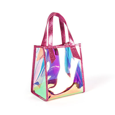 Túi tote TPU Holographic rõ ràng chống lạnh có tay cầm